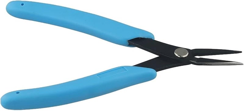 كماشة سلسلة الأنف طرف ناعم مقبض غير قابل للانزلاق مقاوم للصدأ أداة صنع المجوهرات الزرقاء - Image 1